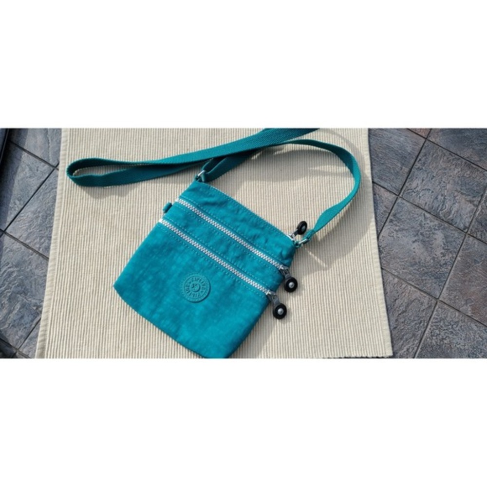 Kipling KEIKO Shoulder CrossBody Bag‎ Turquoise Blue Purse Small Handbag